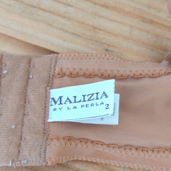 Malizia by LaPerla 2 Vintage Tan Convertible Water Implant Push Up Bra Size 34 - Picture 3 of 12